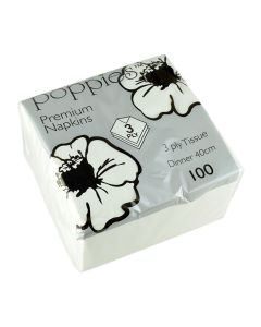 White Napkins 3 ply 8 FOLD