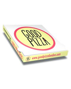 GOOD PIZZA - Pizza Box White Paper - 3col - 32x32x4 - 12.5x12.5x1.5inch - 100 pz