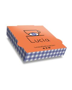 LUCIA COFFE - Pizza Box White Paper - 3col - 18x18x4 - 7x7x1.5inch - 100 pz