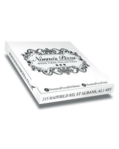 NONNO'S - Pizza Box White Paper - 1col - 26x26x4 - 10ix10x1.5nch - 100 pz