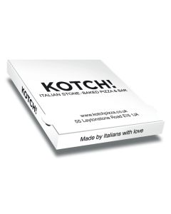 KOTCH - Pizza Box White Paper - 1col - 32x32x4 - 12.5x12.5x1.5 inch - 100 pz