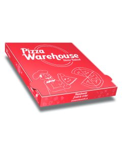 PIZZA WAREHOUSE - Pizza Box White Paper - 1col - 32x32x4 - 12inch - 100 pz