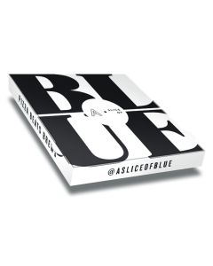 SLICE OF BLUE - Pizza Box White Paper - 1col - 32x32x4  12.5x12.5x1.5inch - 100 pz