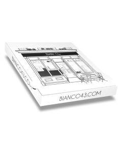 BIANCO 43 - Pizza Box White Paper - 1col - 31x31x4 - 12x12x1.5 inch - 100 pz