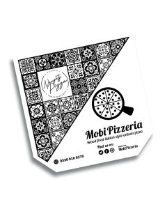 MOBI PIZZA - Pizza Box Brown Paper - 1col - 28x28x3 - 11x11x1.2inch - 200 pz