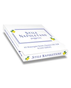 STILE NAPOLETANO - Pizza Box White Paper - 3col - 32x32x4 - 12inch - 100 pz