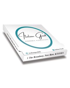 ITALIAN GOOD - Pizza Box White Paper - 2col - 32x32x4 - 12.5x12.5x1.5 inch - 100 pz