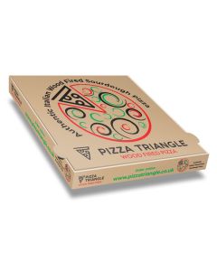 PIZZA TRIANGLE - Pizza Box Brown Paper - 3col - 32x32x4 - 12inch - 100pz