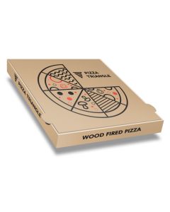 PIZZA TRIANGLE - Pizza Box Brown Paper - 2col - 26x26x4 - 10inch - 100pz