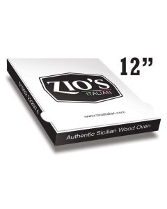ZIO'S - Pizza Box White Paper - 3col - 32x32x4 - 12.5x12.5x1.5inch - 100 pz