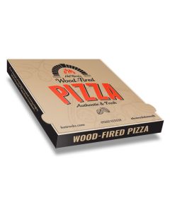 HOT ROCKS - Pizza Box Brown Paper - 3col - 32x32x4 - 12.5x12.5x1.5 - 100 pz