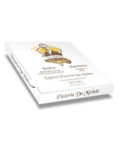 DA MICHELE PIZZERIA - Pizza Box White Paper - 2col - 36x36x4 - 14x14x1.5 inch - 150 pz