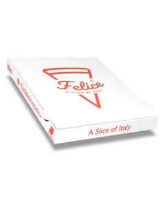 DA FELICE - Pizza Box White Paper - 1col - 32x32x4 - 12.5x12.5x1.5inch - 100 pz