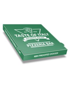 TASTE OF ITALY - Pizza Box White Paper - 1col - 33x33x4 - 13x13x1.5inch - 100 pz