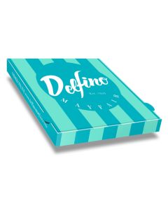 DELFINO BLUE / AZZURRO - Pizza Box Patinato - 2col - 33x33x3.5 - 100 pz