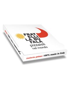 FRATELLI DI BUFALA - Pizza Box White Paper - 3col - 32x32x4 - 12inch - 100 pz