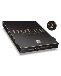 DOLCE SALATO - Pizza Box White Paper - 2col - 32x32x4 - 12.5x12.5x1.5inch - 100 pz