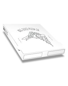 BIG SLICE - Pizza Box White Paper - 1col - 31x31x4 - 12x12x1.5inch - 100 pz