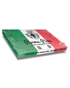 PARMA PIZZA - Pizza Box White Paper - 3col - 35x56x5 - 1/2 Metre - 50 pz