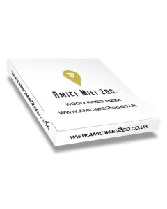 AMICI MIEI 2 GO - Pizza Box White Paper - 2col - 32x32x4 - 12.5x12.5x1.5 inch - 100 pz