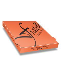 FRATELLI ITALIAN PIZZA - Pizza Box White Paper - 2col - 31x31x4 - 12x12x1.5inch - 100 pz