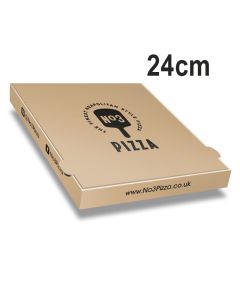 NUMBER 3 - Pizza Box Brown Paper - 1col - 24x24x4 - 9x9x1.5inch - 100 pz