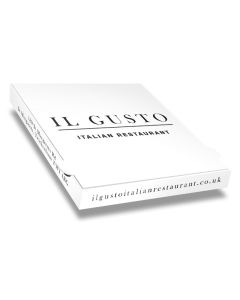 IL GUSTO - Pizza Box White Paper  - 13x13x1.5inch - 100 pz