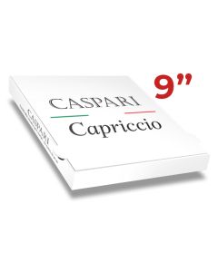 CASPARI - Pizza Box White Paper - 3col - 24x24x4 - 9x9x1.5inch - 100 pz