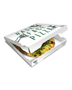 BASE FACE PIZZA - Pizza Box White Paper - 2 COLOURS - 31x31x4 - 12x12x1.5inch - 100 pz