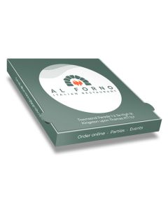 AL FORNO KINGSTON - Pizza Box White Paper - 2col - 32x32x4 - 12.5x12.5x1.5 - 100 pz