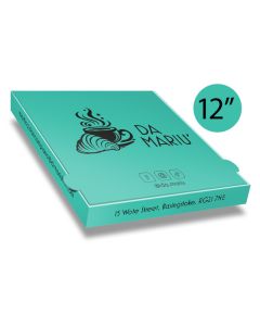 DA MARIU - Pizza Box White Paper - 2col - 32x32x4 - 12.5x12.5x1.5 - 100 pz