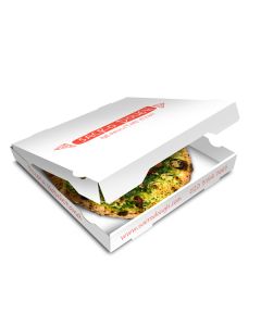 SACRO DOUGH - Pizza Box White Paper - 1col - 30x30x4 - 11.7x11.7x1.5 - 100 pz