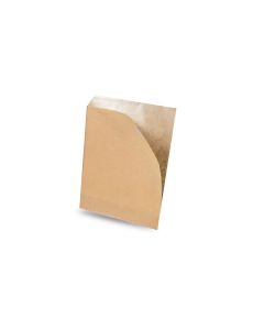 BROWN PAPER BAG 2 SIDE OPEN " POLITHENE INTERNAL"  - 15X20 - 500PZ
